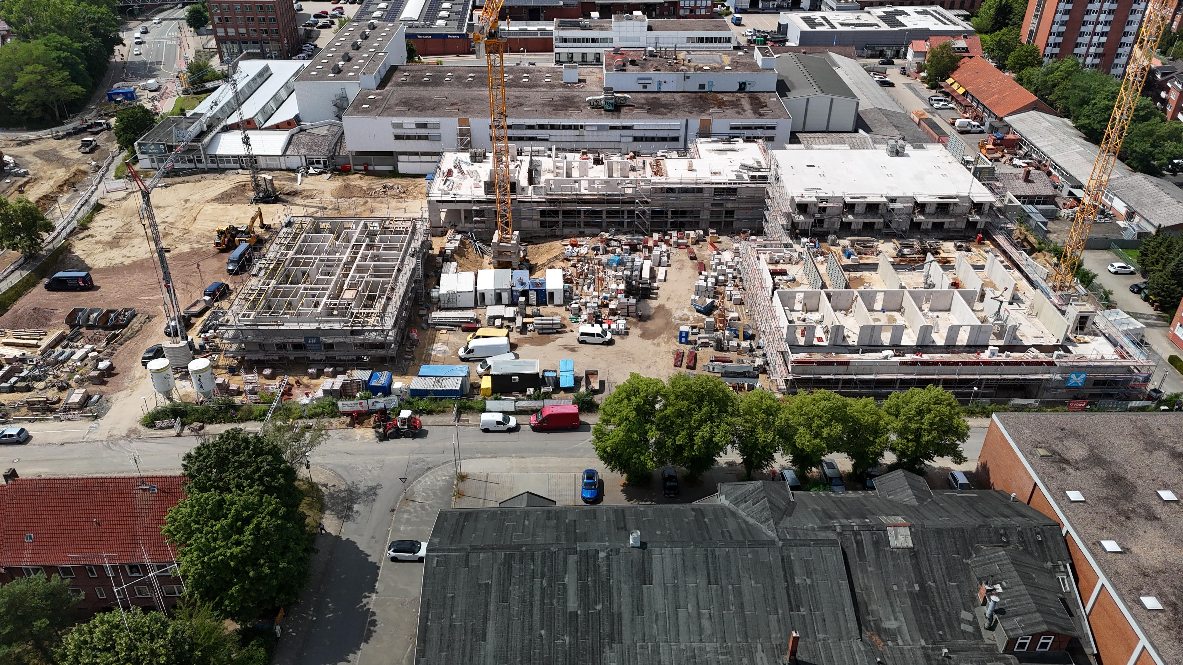 Baustelle LUCIA LIVING – Luftaufnahme Nahaufnahme