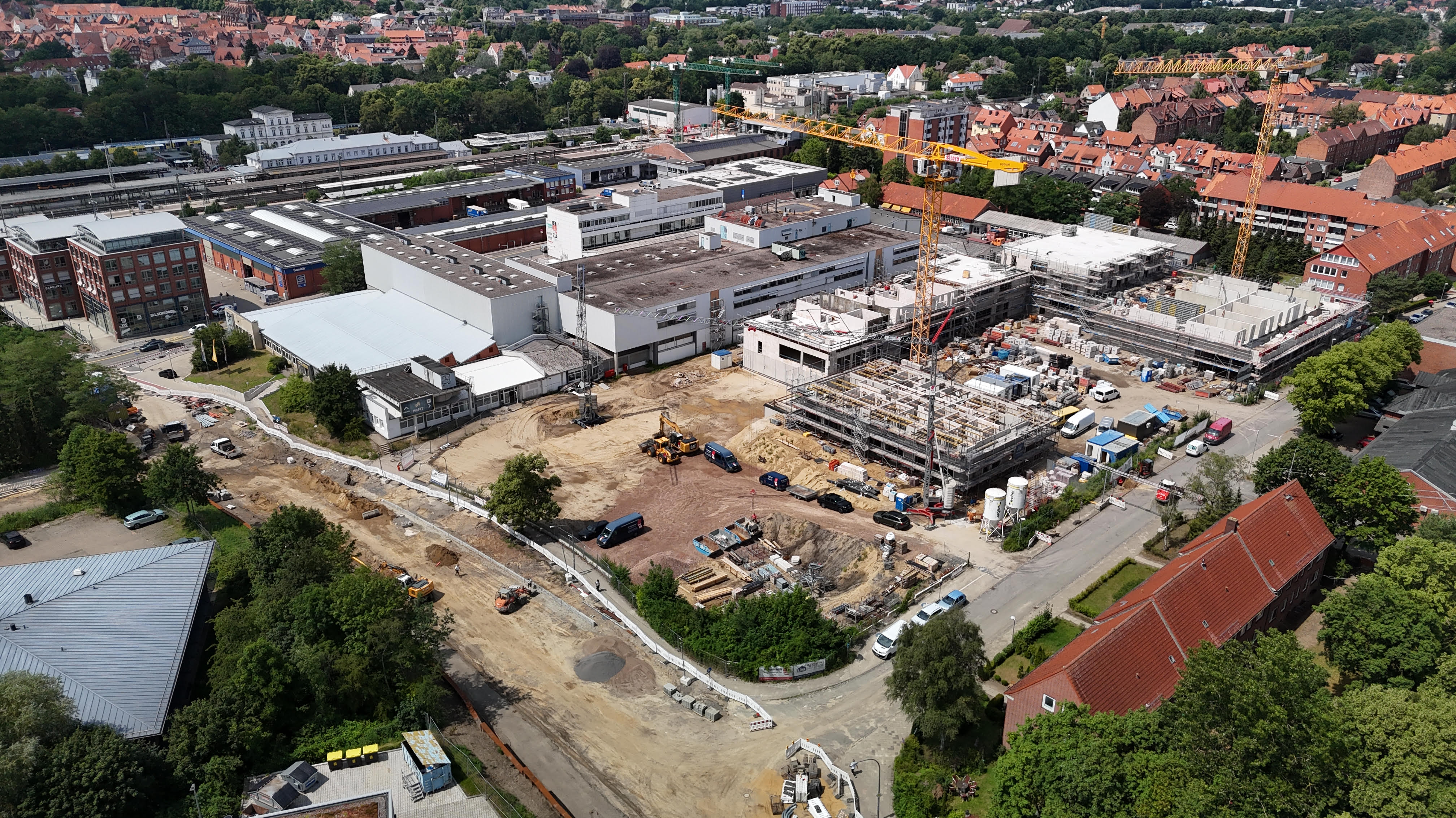 Baustelle LUCIA LIVING – Luftaufnahme von Südwesten